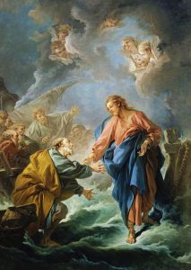 물위를 걸으시는 예수님 by François Boucher